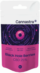 Cannastra CBD Flowers Black Hole Berries, CBD 25 %, 1 g - 100 g