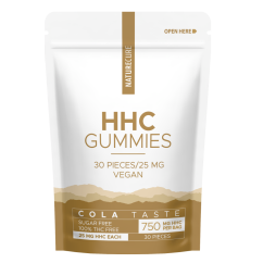 Natuurkuur HHC-gummies VEGAN zonder suiker, 750 mg (30 stuks x 25 mg), 150 g