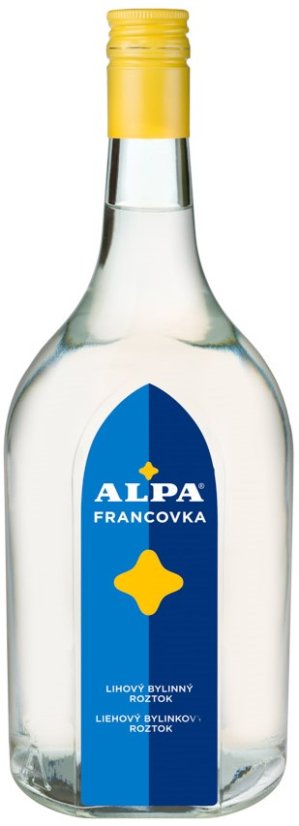 Alpa Francovka - Solution alcoolique à base de plantes, 1000 ml, paquet de 6 pièces