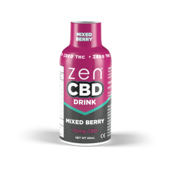 Bebida ZEN CBD - Bayas mixtas, 70 mg, 60 ml, caja de 10 piezas