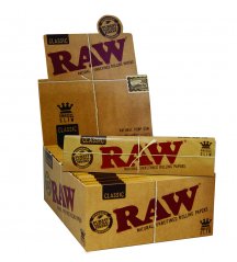 Raw Papers Classic King Size Slim Papers, 110 mm, 50 pcs per box