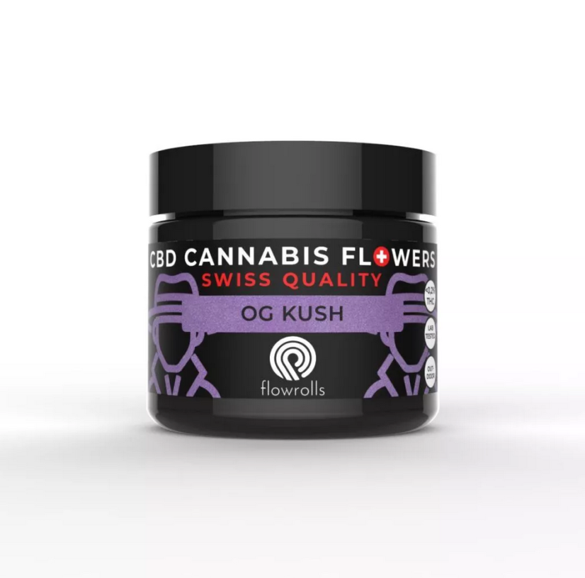 Flowrolls CBD Flower OG Kush exterior, 1g - 100g