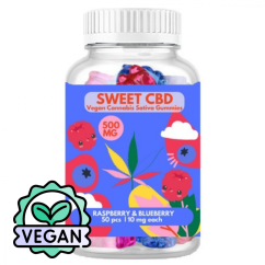 Sweet CBD Gummies Summer Berry Vegan 500 мг CBD, 50 x 10 мг, 108 г