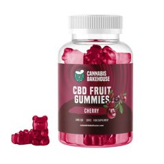 Cannabis Bakehouse CBD frugtgummier - Kirsebær, 30 stk x 10 mg CBD, 60g