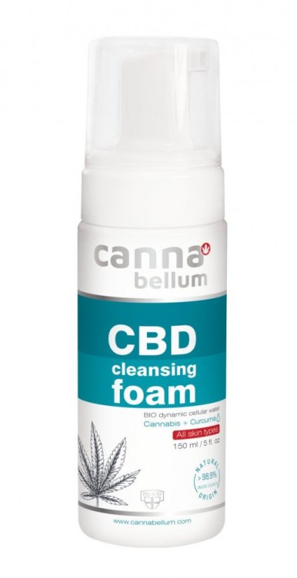 Cannabellum Schiuma detergente viso al CBD, 150 ml