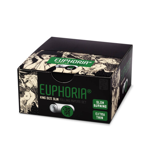 Euphoria King Size Slim Mystical Rolling Papers + ფილტრები - ყუთი 24 ც.