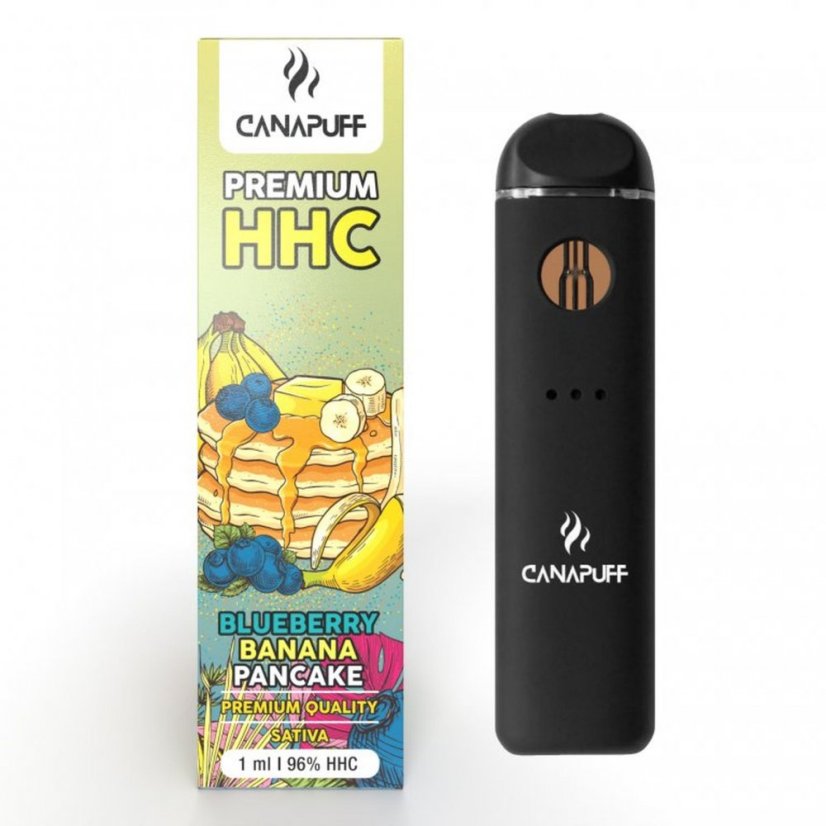 CanaPuff Vape rašiklis BLUEBERRY BANANA PANCAKE 96% HHC, 1ml