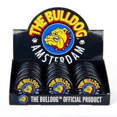 Grinder in plastica nera originale The Bulldog - 3 parti, 12 pezzi/espositore