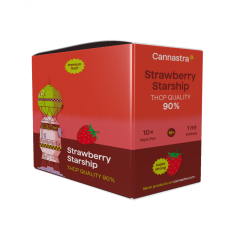 Cannastra THCP Vape Pen Strawberry Starship, THCP 90 % chất lượng, 1ml - Hộp trưng bày, 10 chiếc