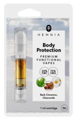 Hemnia Cartridge Body Protection - 20% CBC , 75% CBG, базилік, кориця, ромашка, 1 мл