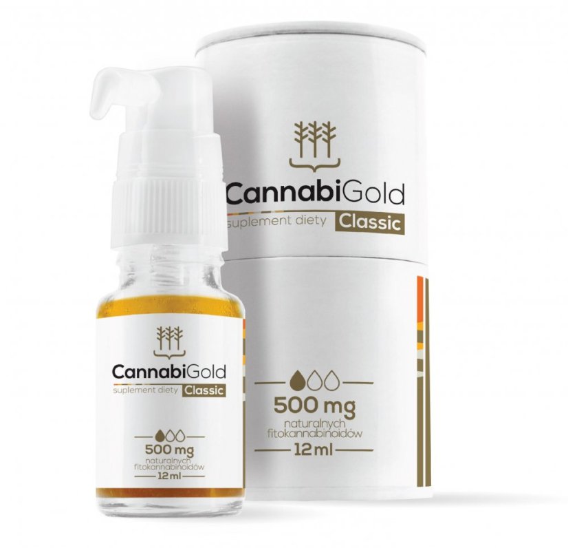 CannabiGold auksinis aliejus 5% CBD 500mg 10g