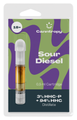 Canntropy HHC Maišymo kasetė Rūgštus dyzelinas, 3% HHC-P, 94% HHC, 0,5ml