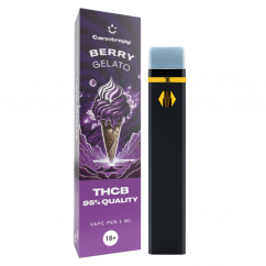 Canntropy THCB Engangs Vape Pen Berry Gelato, THCB 95% kvalitet, 1ml, Display Box med 10 stk.