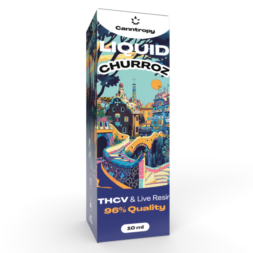 Canntropy THCV Liquid Churroz dzīvie sveķu terpēni, THCV 96% kvalitāte, 10 ml