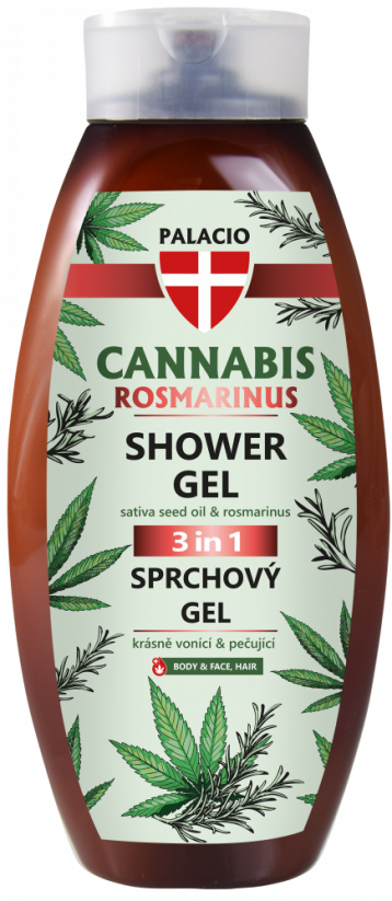 Palacio Cannabis Rosmarinus duschtvål, 500ml - 6 st förpackning