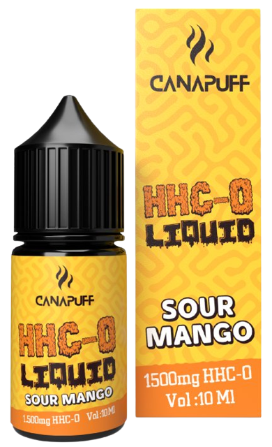 CanaPuff HHC-O šķidrais skābais mango, 1500 mg, 10 ml