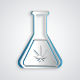 Skúmavka s ikonou listu konope, zlúčenina HHCH sa vyrába v laboratóriu.