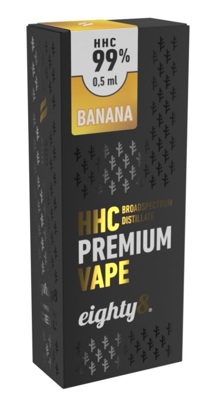 Eighty8 Vapeador HHC Banana, 99 % HHC, 0,5 jr