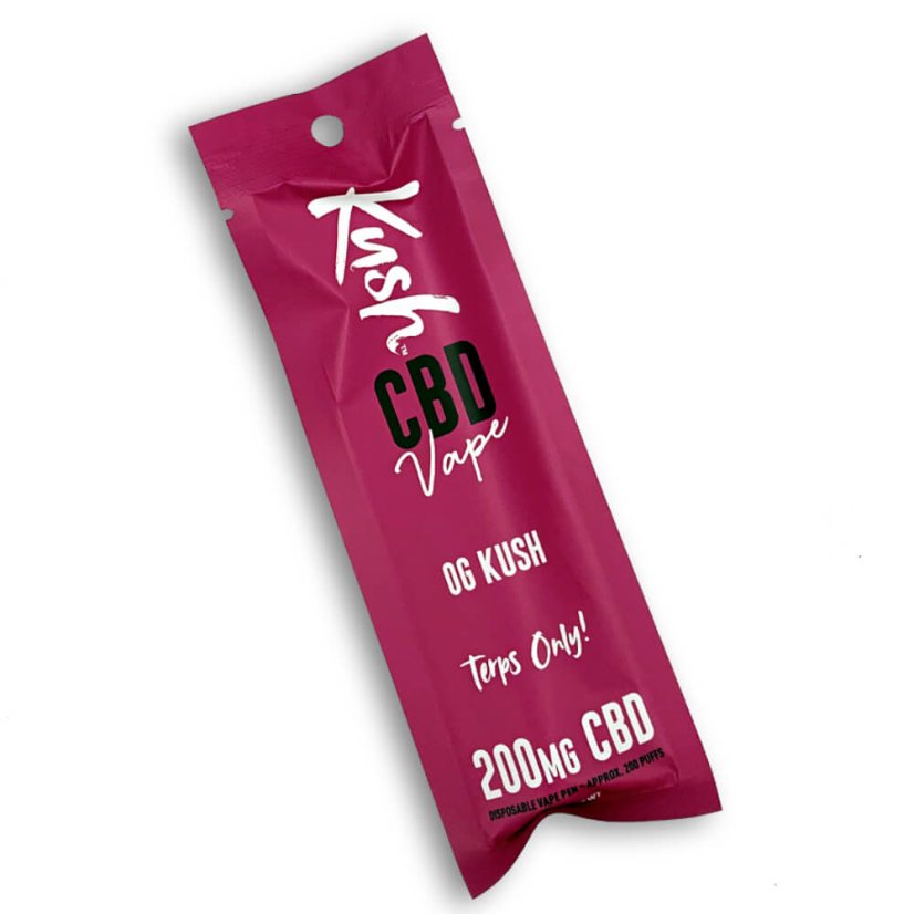 Kush Vape CBD Vape Pen OG Kush 2.0, 200 mg CBD - Boîte de présentation 10 pcs