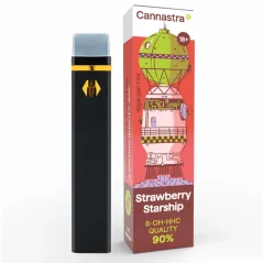 Cannastra 8-OH-HHC Vape Pen Strawberry Starship, 8-OH-HHC 90% kvalitāte, 1ml