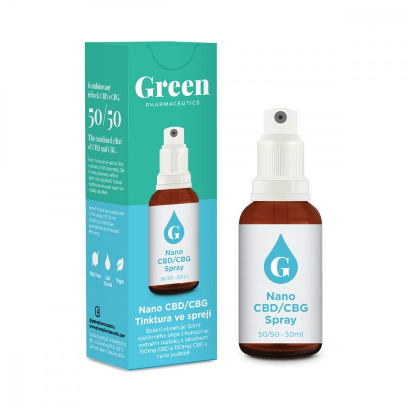 Green Pharmaceutics Nano CBG/CBD spray – 300 mg, 30 ml