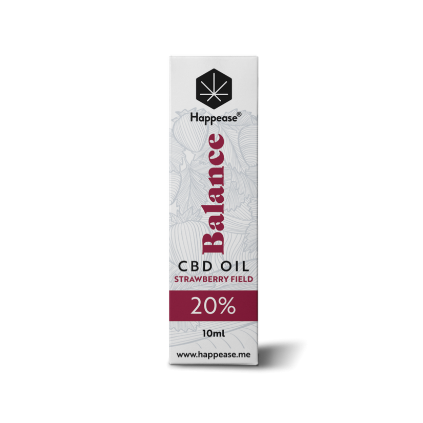 Happease Balance CBD Olej Strawberry Field, 20 % CBD, 2000 mg, 10 ml