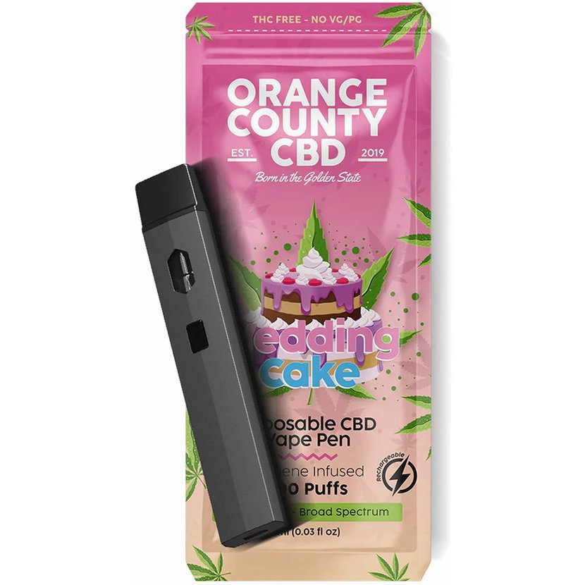 Orange County CBD Vape Pen Wedding Cake, 600mg CBD, 1ml