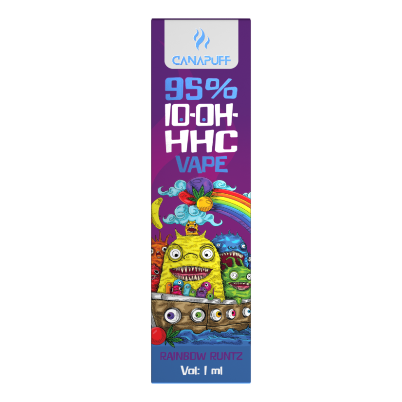 CanaPuff 10-OH-HHC Jednorázovka Rainbow Runtz, 10-OH-HHC 95 %, 1 ml