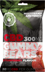 CBD Gummy Bears με γεύση φράουλα (300 mg), 40 σακουλάκια σε χαρτοκιβώτιο