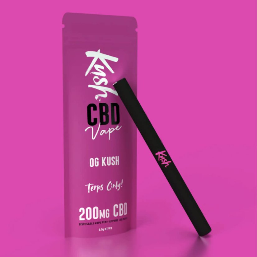 Kush Vape CBD Vaporizační pero OG Kush 2.0, 200 mg CBD - Display Box 10 ks