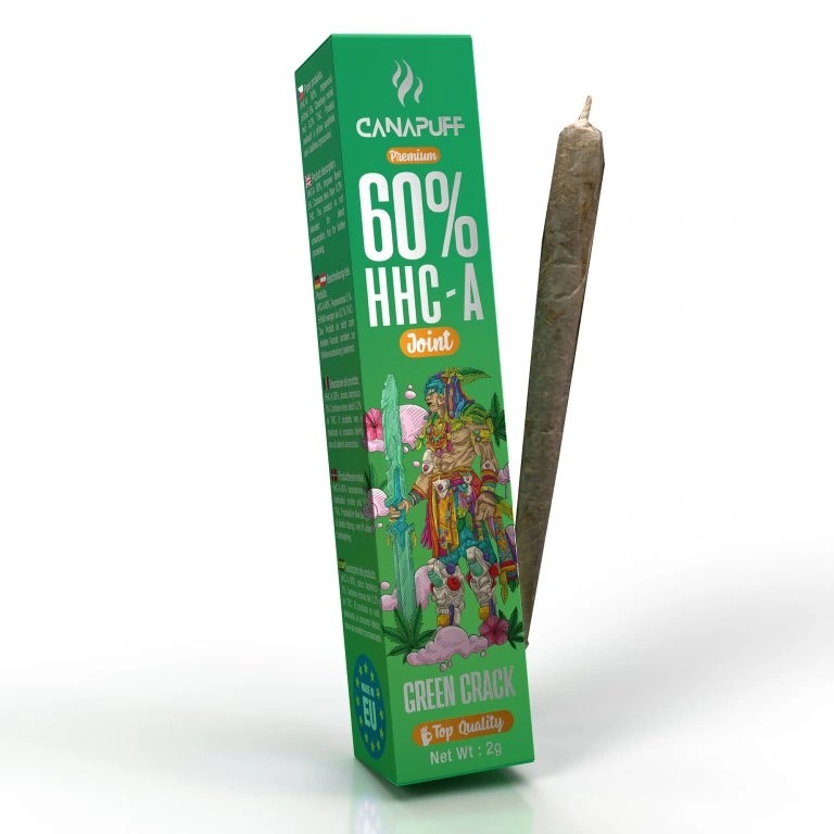 CanaPuff HHCA Preroll Green Crack, HHCA 60%, 2 g