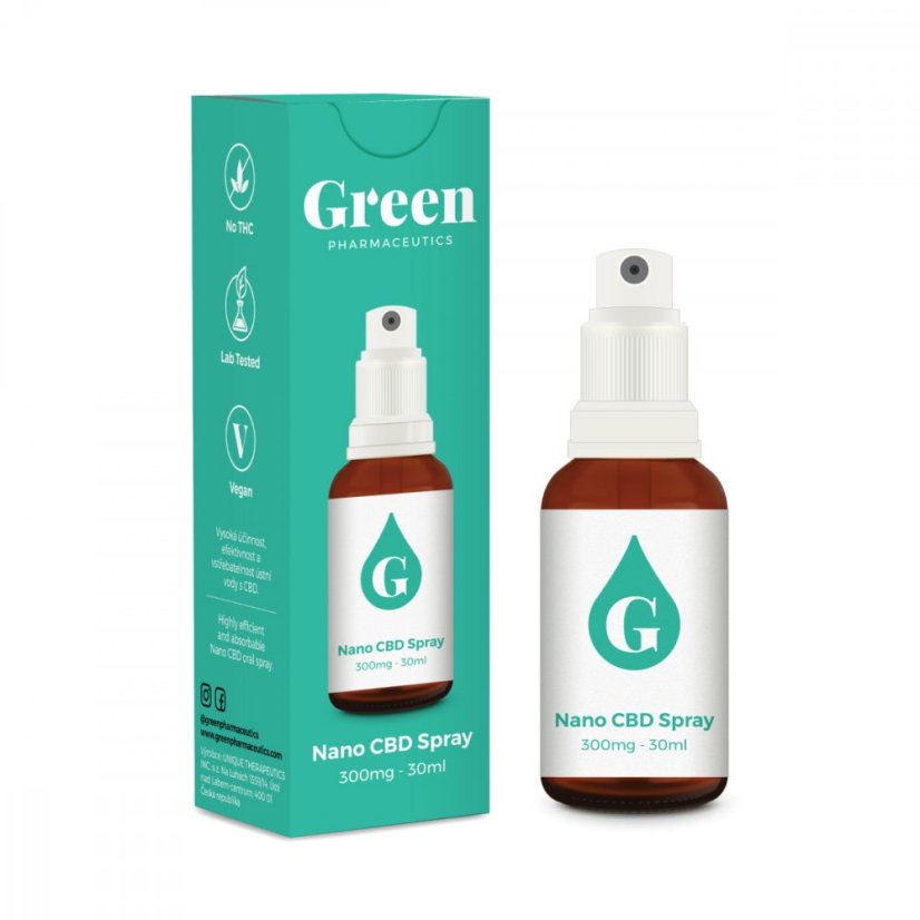 Green Pharmaceutics Nano CBD-spray – 300 mg, 30 ml