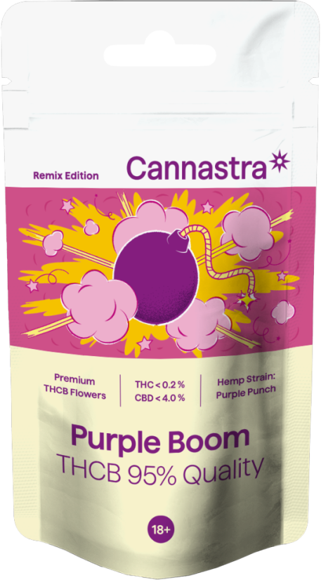 Cannastra THCB Flower Purple Boom, THCB 95% kvalitet, 1g - 100 g