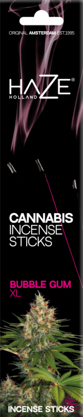 Haze Cannabis Incense Sticks Bubblegum XL - მუყაო (6 შეკვრა)