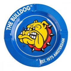 Originálny modrý kovový popolník Bulldog