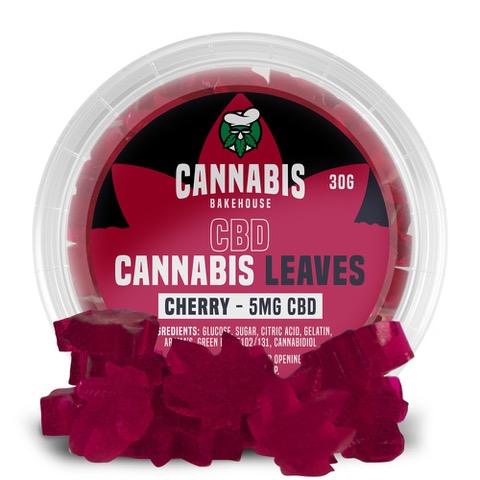 Cannabis Bakehouse - CBD Gumijasti listi češnje, 10 kos x 5mg CBD