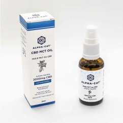 Alpha-CAT CBD Кокосово масло спрей с мента, 20%, 2000 mg, 30 ml
