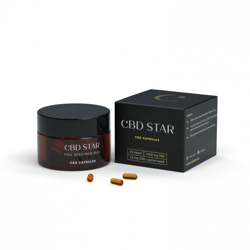 CBD Star Kapselit CBD 10%, 1000 mg, 30 kapselia