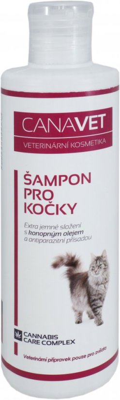 Canavet Shampoo für Katzen, antiparasitär, 250 ml, Packung mit 8 Stück