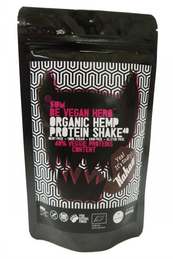 SUM Shake tal-proteina tal-qanneb Be Vegan Hero Kawkaw 500g