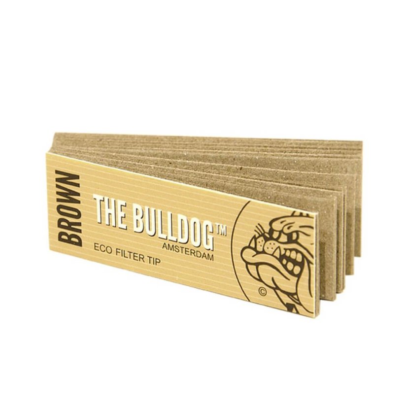 The Bulldog Brown Embouts de filtre non blanchis, 50 pcs / présentoir