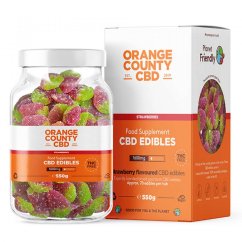 Orange County CBD Gomas Morangos, 70 unidades, 1600 mg CBD, 550 g