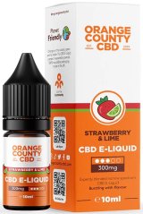 Orange County CBD E-Fljótandi jarðarber og lime, CBD 300 mg, 10 ml