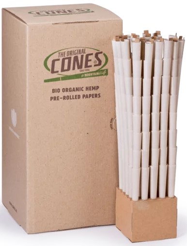 The Original Cones, Cones Bio Organic Hemp King Size De Luxe Bulk Box 800 stk