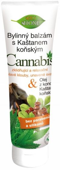 Bione BIO CANNABIS Örtbalsam med hästkastanj 300 ml - förpackning om 12
