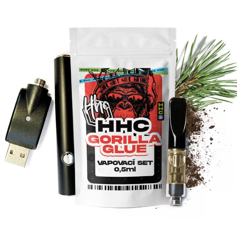 Czech CBD HHC Bộ Pin + Hộp mực Keo dán Gorilla, 94 %, 0,5 Jr.