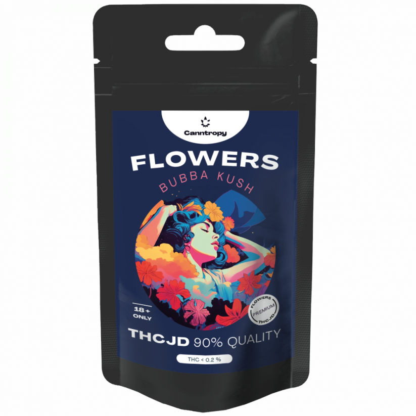 Canntropy THCJD gėlė Bubba Kush, THCJD 90% kokybė, 1 g - 100 g