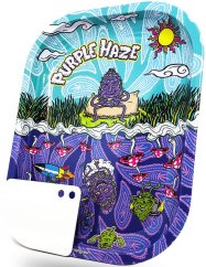 Best Buds Bandeja de rolamento de metal pequena Purple Haze com cartão moedor magnético