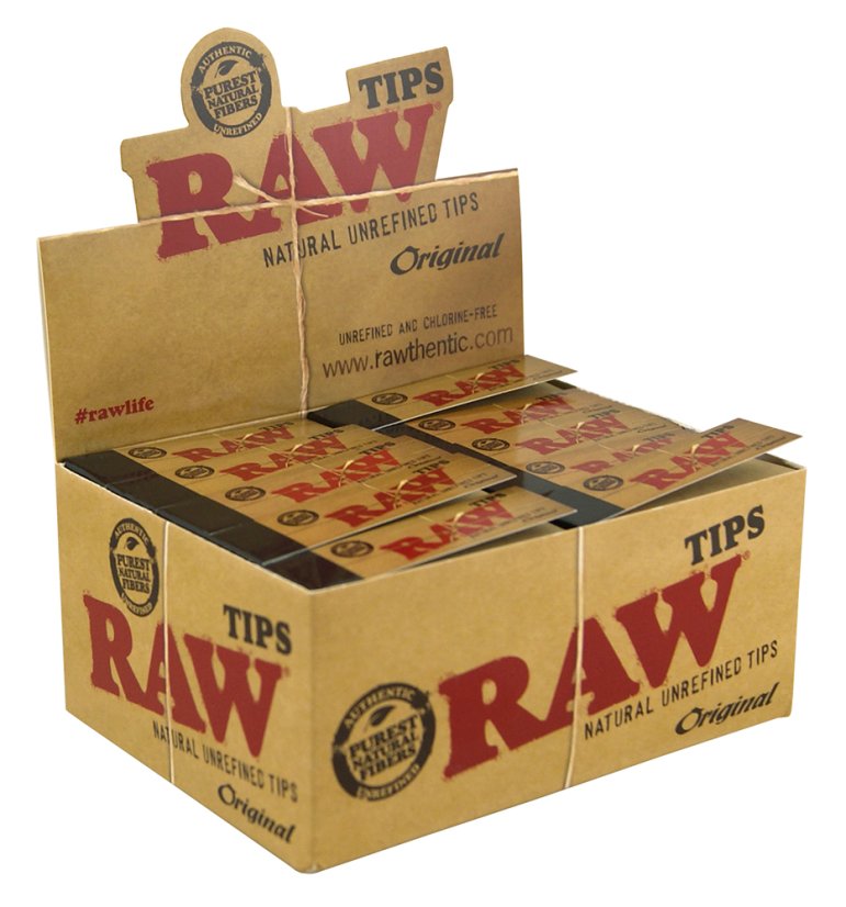 RAW Original Tips filtri mhux ibbliċjati - 50 biċċa f'kaxxa