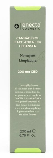 Enecta CBD Sữa rửa mặt và cổ 200 ml, 200 mg CBD